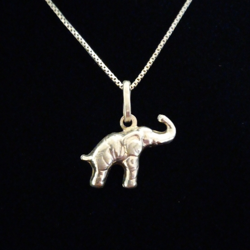 925 elephant pendant on chain - Picture 2 of 10